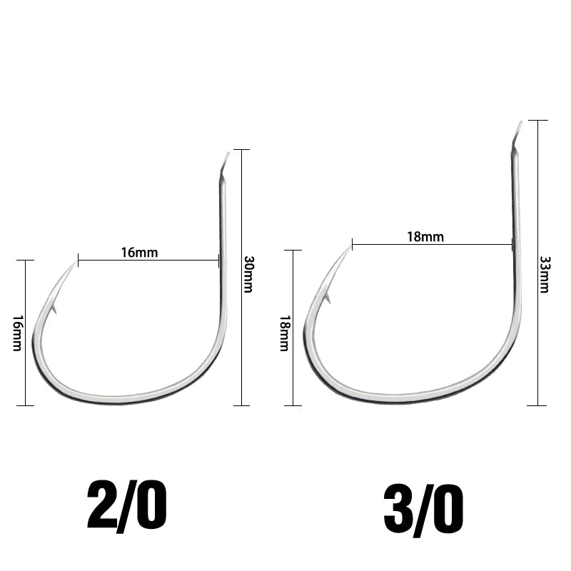 Hameçon simple Grip Lock Slow Jigging 30pcs 2/0