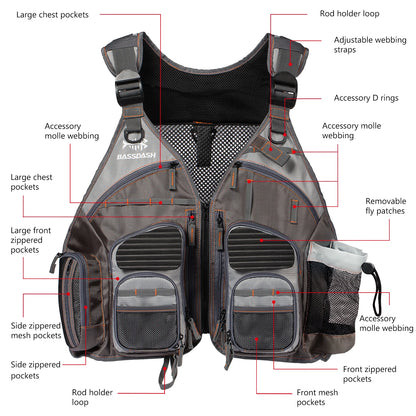 Gilet Stream Master Bassdash réglable