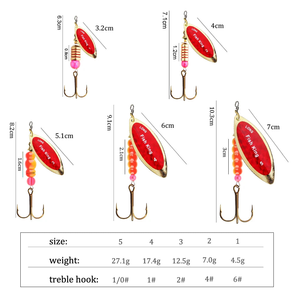 Cuiller tournante Spark Drift FISH KING 4,5g-27,1g