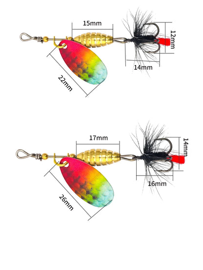 Cuiller tournante Spinner Lepel Lokt Aas 3.7g 5.3g