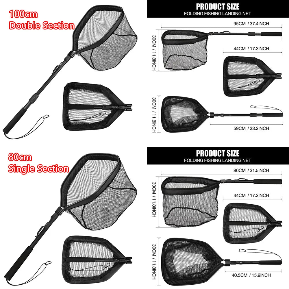 Épuisette pliable Stream Snare télescopique 80-100cm