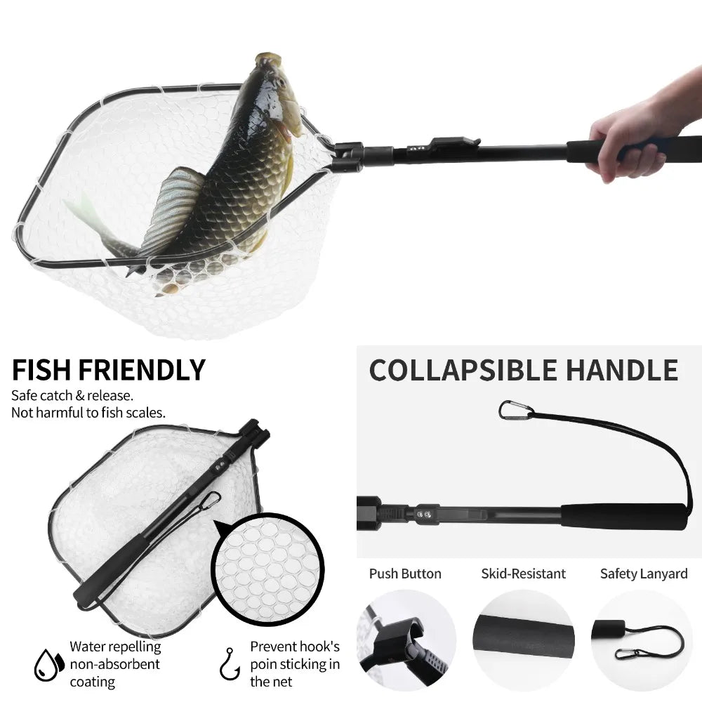 Épuisette Trout Catcher cadre aluminium pliable