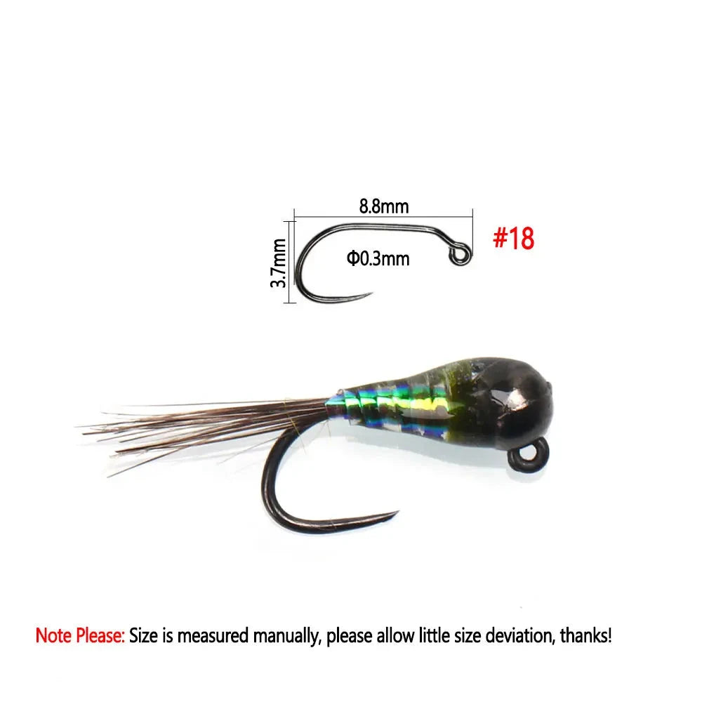 Nymph Jig Epoxy Bimoo 6pcs #18