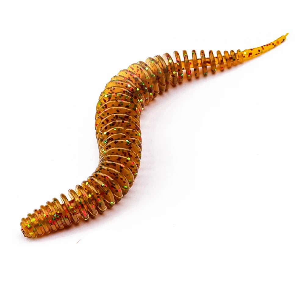 Leurre souple Sparkly Worm Larva B&U 8cm 15pcs